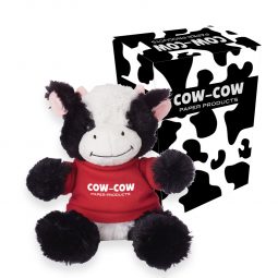 #CM 1268P - 6" Cuddly Cow With Custom Box