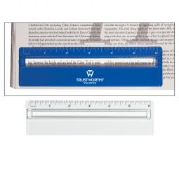 #CM 1639 Plastic 6" Ruler With Magnifying Glass