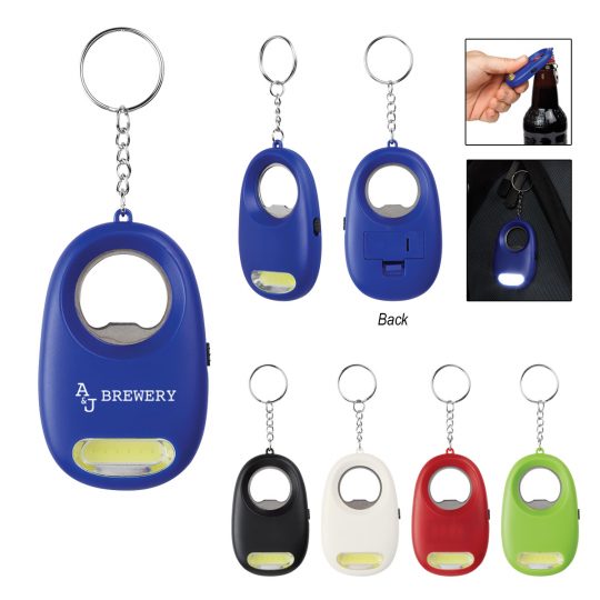 #CM COB Light Key Chain With Bottle Opener
