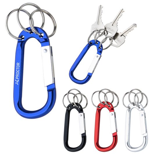 #CM 2090 - 8mm Carabiner With Triple Split Ring