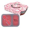 #CM 2121PH Collapsible 2-Section Food Container And Dual Utensil With Custom Handle Box
