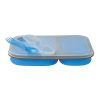 #CM 2121 Collapsible 2-Section Food Container With Dual Utensil