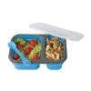 #CM 2121 Collapsible 2-Section Food Container With Dual Utensil