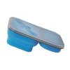 #CM 2121 Collapsible 2-Section Food Container With Dual Utensil