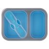 #CM 2121 Collapsible 2-Section Food Container With Dual Utensil