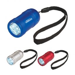 #CM 2500 Aluminum Small Stubby LED Flashlight With Strap