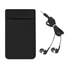 #CM 2793 Stretch Phone Card Sleeve With Earbuds