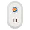 #CM 2851 UL Listed Nightlight A/C Adapter With Dual USB Ports