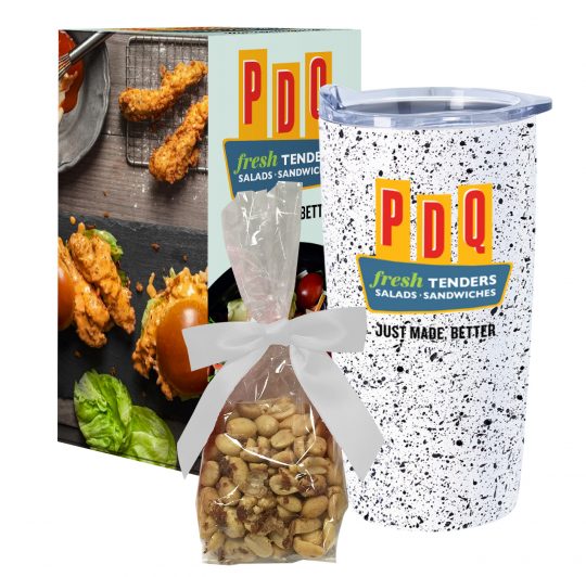 #CM 5764PF - 20 Oz. Speckled Himalayan Tumbler With Stuffer And Custom Box