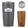 #CM 5786P - 20 Oz. Woodtone Himalayan Tumbler With Custom Box