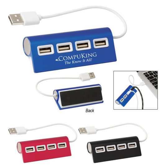 #CM 2833 - 4-Port Aluminum Wave USB Hub