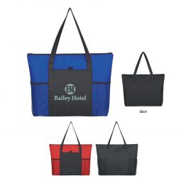 #CM 3091 Non-Woven Voyager Zippered Tote Bag