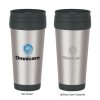 #CM 5842 - 16 Oz. Stainless Steel Slide Action Travel Tumbler