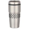#CM 5857 - 16 Oz. Stainless Steel Tumbler With Dotted Rubber Grips