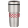 #CM 5857 - 16 Oz. Stainless Steel Tumbler With Dotted Rubber Grips