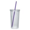 #CM 5868 - 24 Oz. Newport Acrylic Tumbler With Straw