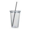 #CM 5869 - 16 Oz. Newport Acrylic Tumbler With Straw