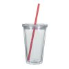 #CM 5869 - 16 Oz. Newport Acrylic Tumbler With Straw