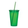 #CM 5869 - 16 Oz. Newport Acrylic Tumbler With Straw