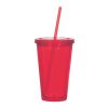 #CM 5869 - 16 Oz. Newport Acrylic Tumbler With Straw