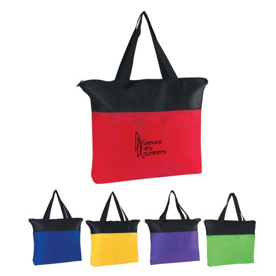 #CM 3351 Non-Woven Zippered Tote Bag