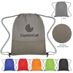 #CM 3374 Non-Woven Wave Design Drawstring Bag