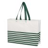 #CM 3395 Non-Woven Horizontal Stripe Tote Bag