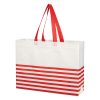 #CM 3395 Non-Woven Horizontal Stripe Tote Bag