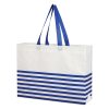 #CM 3395 Non-Woven Horizontal Stripe Tote Bag