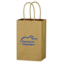 #CM 3900 Kraft Paper Brown Shopping Bag - 5-1/4" x 8-1/4"