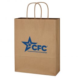 #CM 3902 Kraft Paper Brown Shopping Bag - 10" x 13"