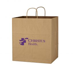 #CM 3905 Kraft Paper Brown Shopping Bag - 14" x 15"