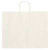#CM 3913 Kraft Paper White Shopping Bag - 16" x 12-1/2"