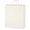 #CM 3914 Kraft Paper White Shopping Bag - 16" x 19"