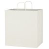 #CM 3915 Kraft Paper White Shopping Bag - 14" x 15"
