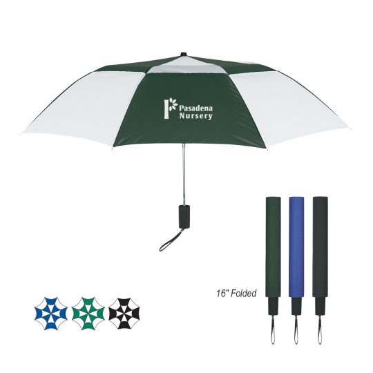 #CM 4132 - 44" Arc Telescopic Folding Vented Umbrella
