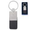 #CM 4756 Metal/Simulated Leather Key Tag