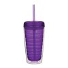 #CM 5716 - 16 Oz. Econo Double Wall Tumbler With Lid And Straw