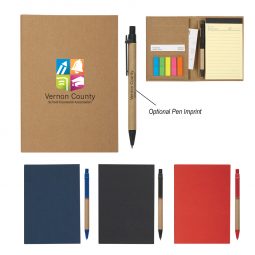 #CM 6121 MeetingMate Notebook With Pen And Sticky Flags