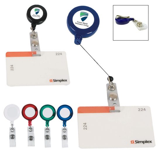 #CM 65 Retractable Badge Holder With Laminated Label