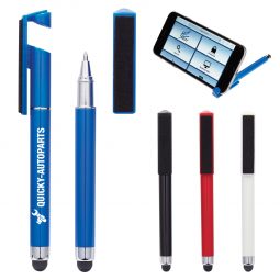 #CM 909 Stylus Pen With Phone Stand And Screen Cleaner