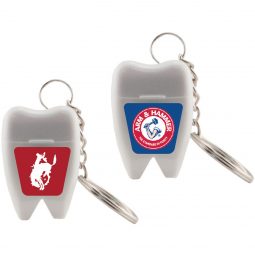 #CM TOOTHFLOSS Tooth Shaped Dental Floss Keychain